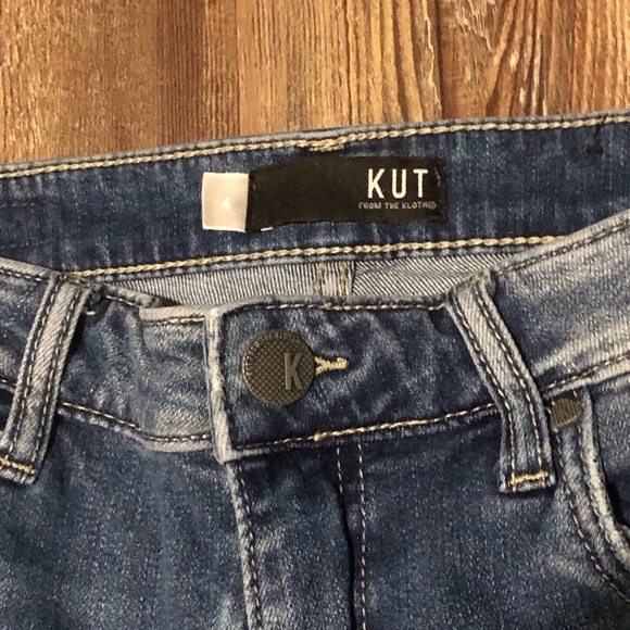 Kut From The Kloth Jeans Women's 4 Elizabeth Crop Straight Leg High Rise Denim - Picture 2 of 6